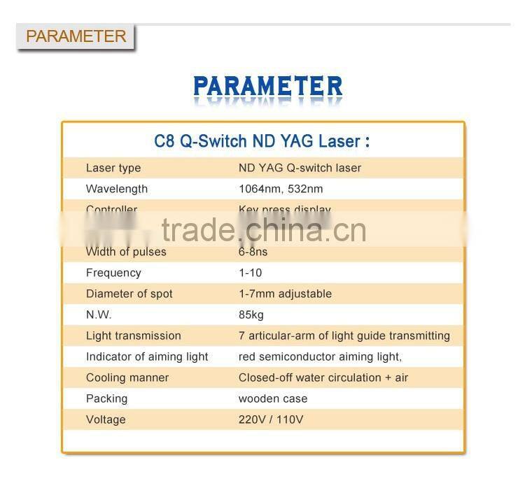 Merry christmas! Professional Q Switch ND yag laser chloasma removal machine