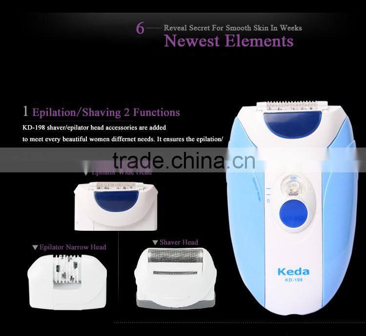 3 Heads Electric Lady Epilator Shaver