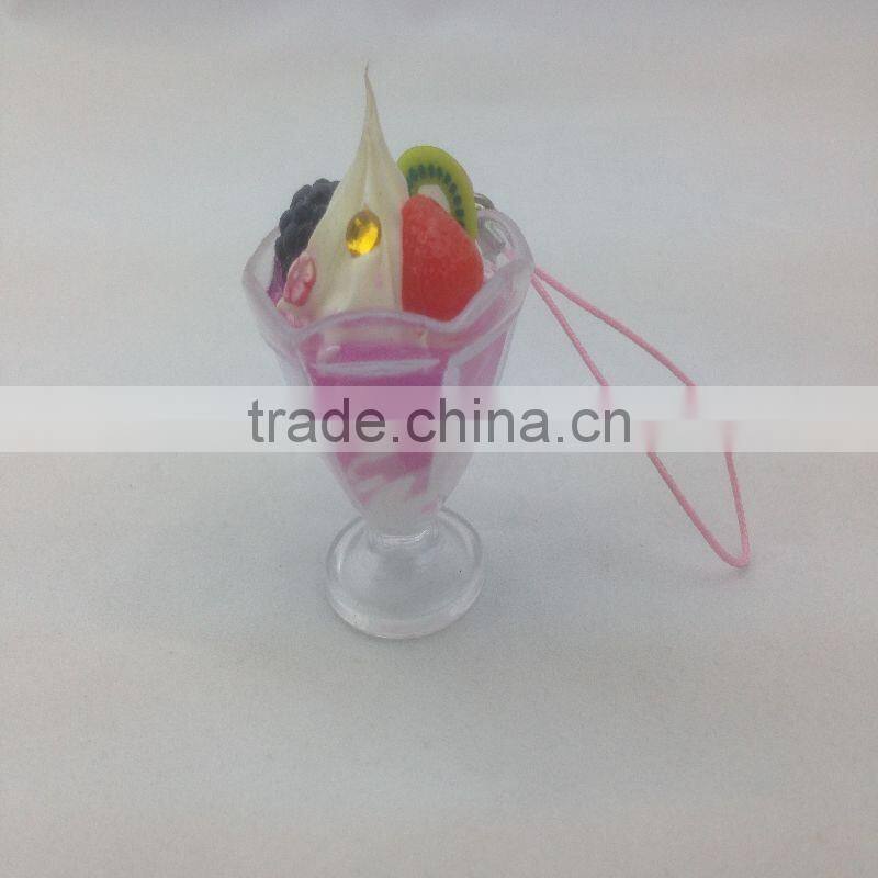 Fake ice cream with fake fruit for display / MADE IN CHINA