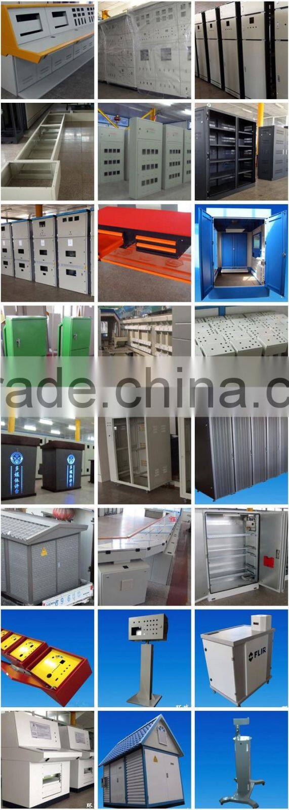ISO 9002 Passed Colored Galvanized Products Made Of Sheet Metal Copper Control Cabinet/Power Distribution Cabinet