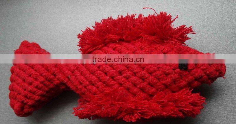 cotton material red color fish toy cat toy