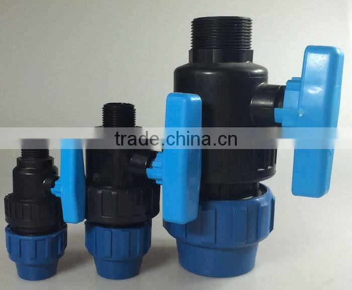 PP MALE SINGLE UNION BALL VALVE FOR WATER IRRIGATION