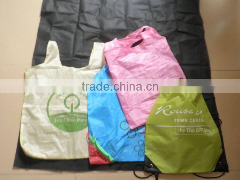 polyester foldable eco bags, fold up polyester bag, polyester shopping bag