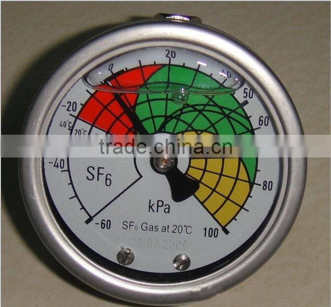 supplier SF6 Gas Density Indicator with Indication air pressure gauge