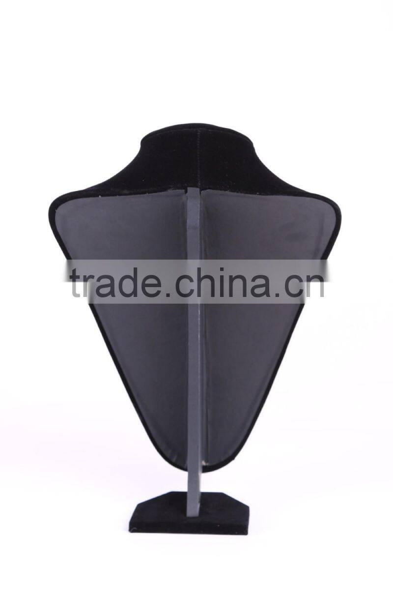Black PU Leather mannequin for necklace dispaly