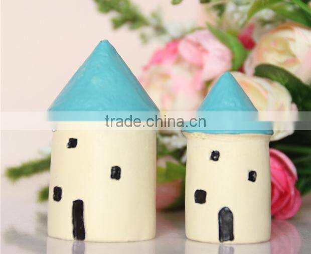 Zakka grocery Aegean Sea small decorative house micro landscape accessories resin ornaments background props