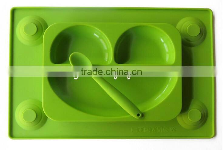 Silicome Suction Bowl Sectional Baby Plate/Placemat
