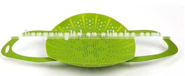 silicone vegetable fruit strainer colander basket mat bowl steamer