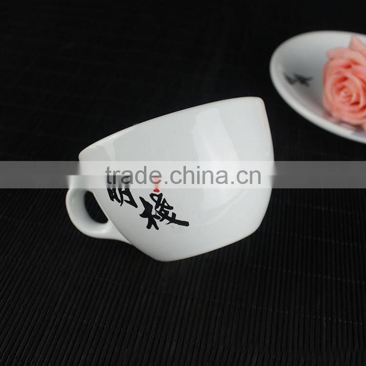 China supplier new premium custom wholesale ceramic coffee cup espresso saucer