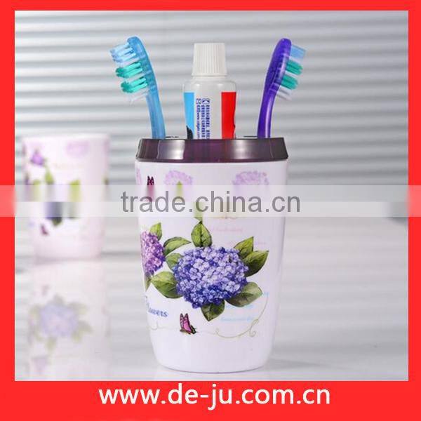 Violets Design Cup Lotion Bottle Cheap Bathroom Sets