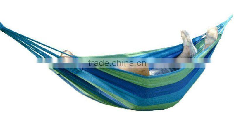 Double 2 Person Hammock Green Fabric 450lb Air Hanging Swinging Outdoor Camping