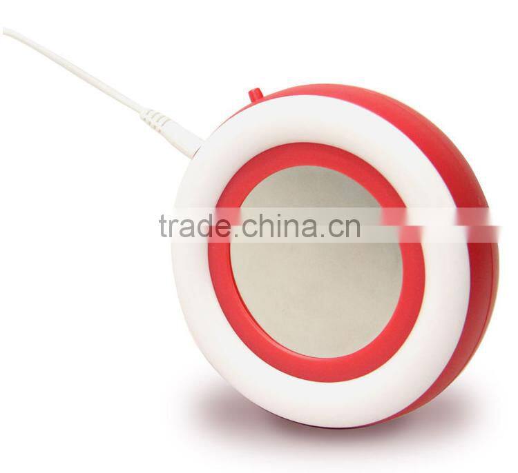 Winter USB Gadget Silicone Cup Mat, Rainbow Colorful Design USB Heat Warmer Coaster, Gift USB Cup Warm Coaster For Wholesale