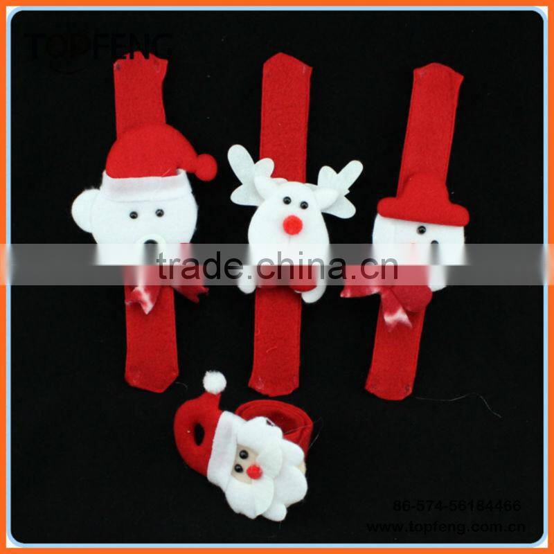 Christmas Theme Lovely Slap Bracelet/bangle XMA Decor Pat Circle Gift