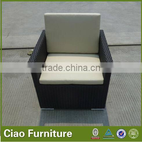 space saving outdoor rattan cafe table chair set