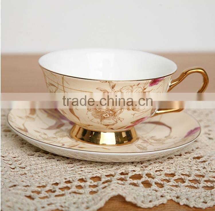 beauty Porcelain Ceramic coffee Cups and Saucers