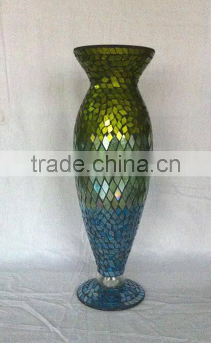 Mermaid Shape Mosaic Tall Cheap Large Glass Vases