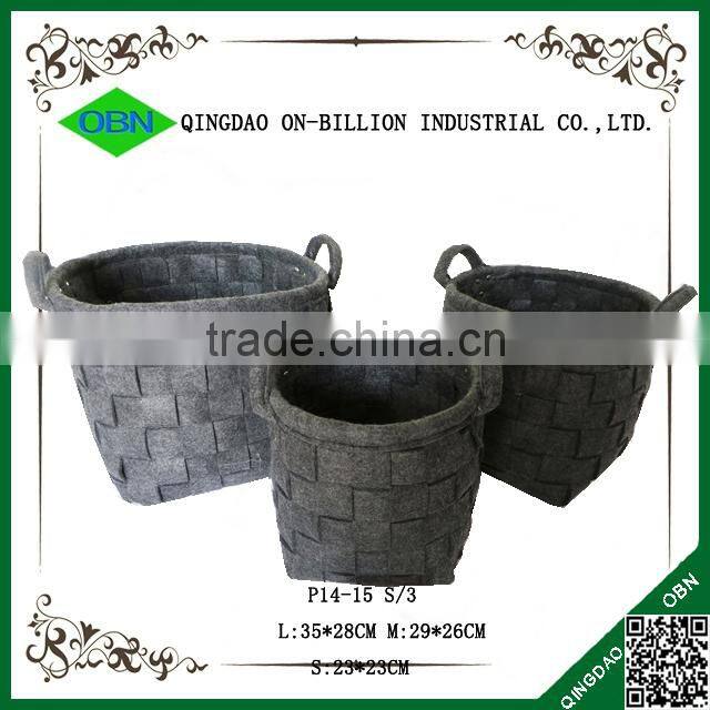 Wholesale woven decorative fancy colored felt storage boxes