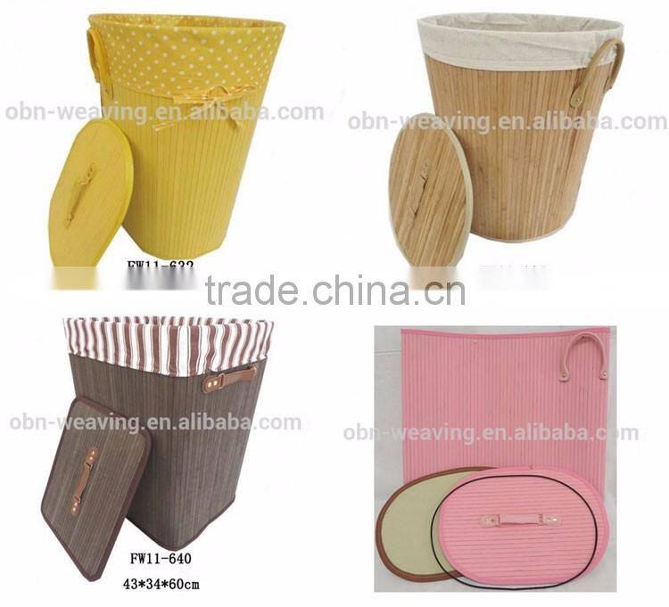 Bamboo laundry basket collapsible laundry basket dirty clothes storage