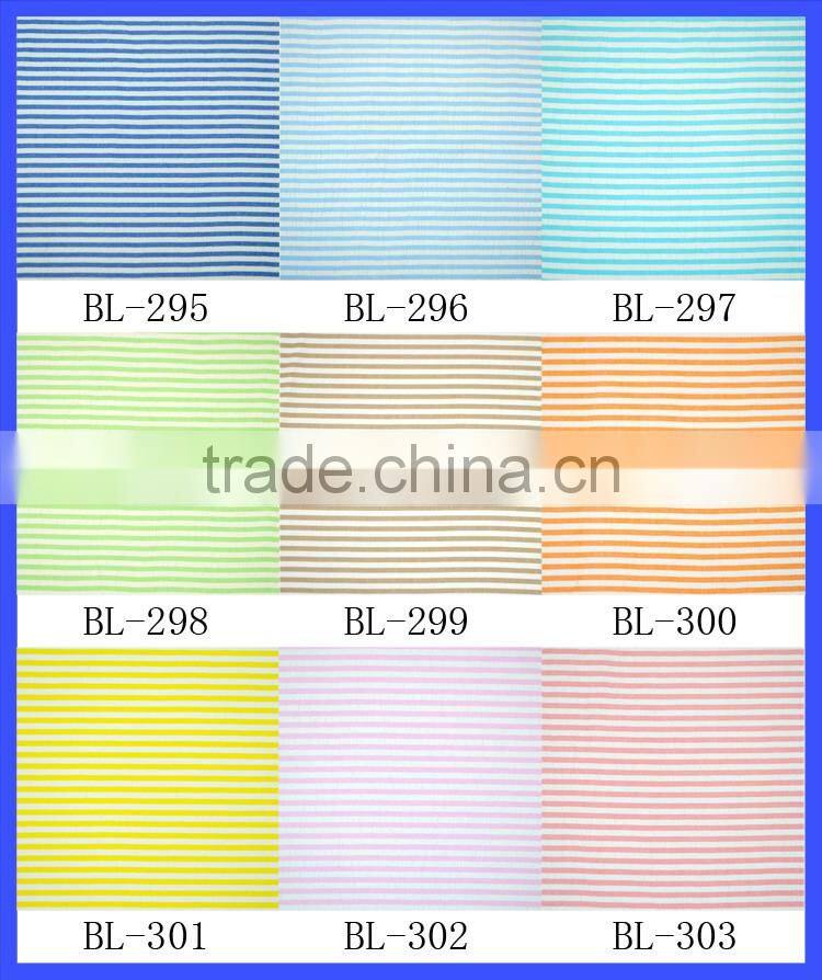 2016 wholesale unique fabric red white striped cotton seersucker fabric