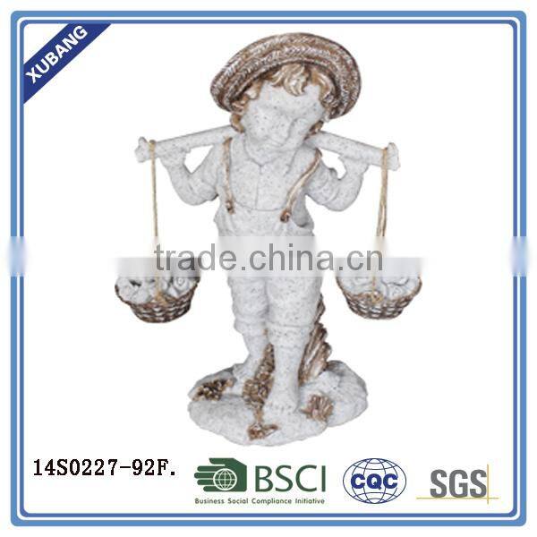 Hand Carved Outdoor Children Garden Statue