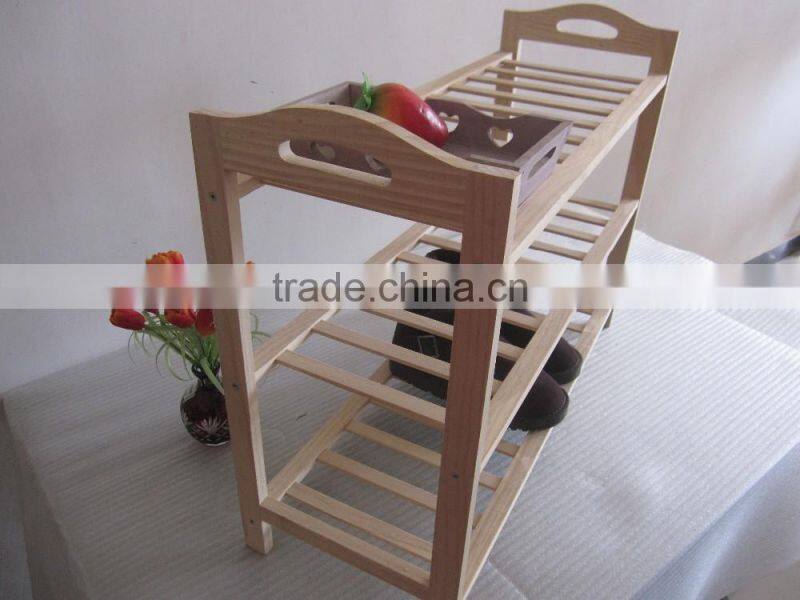 wooden shoe rack
