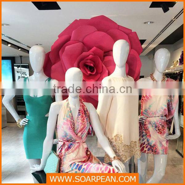 Customized Artificial PVC Flower for Window Display Decoration