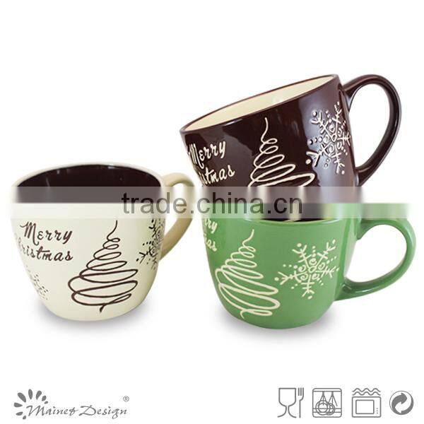 ceramic christmas mugs for promotion with customized logo