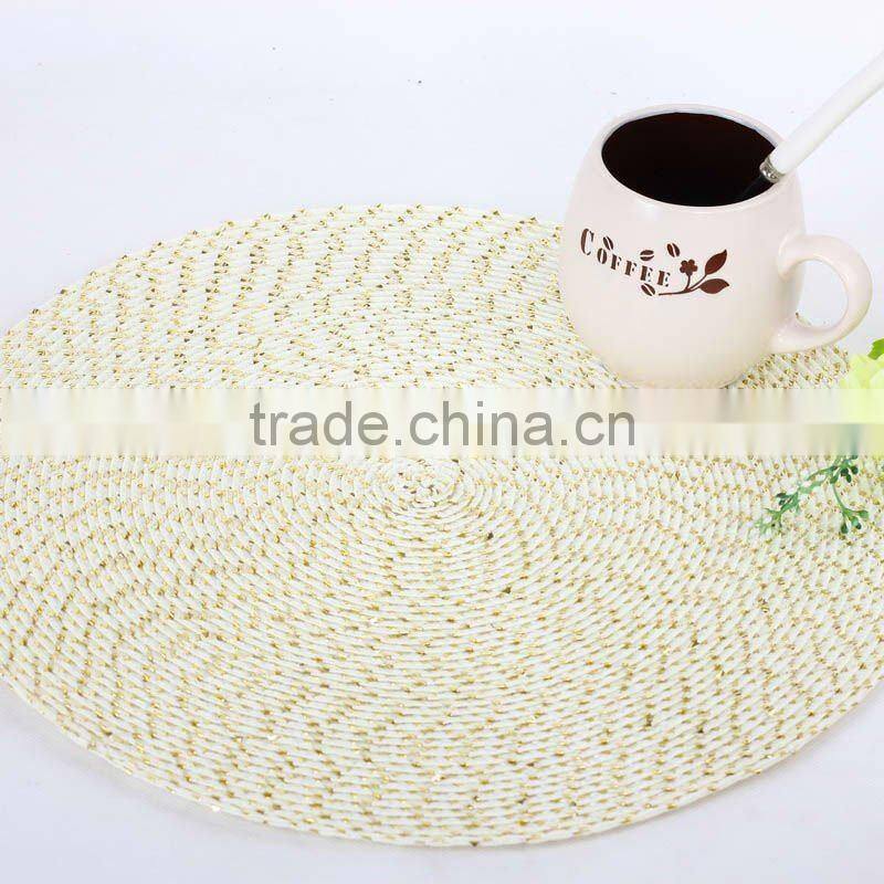 beige pp/pet placemat for christmas/round placemat