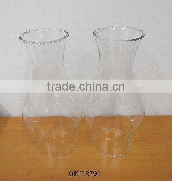 glass lamp shade with wave top