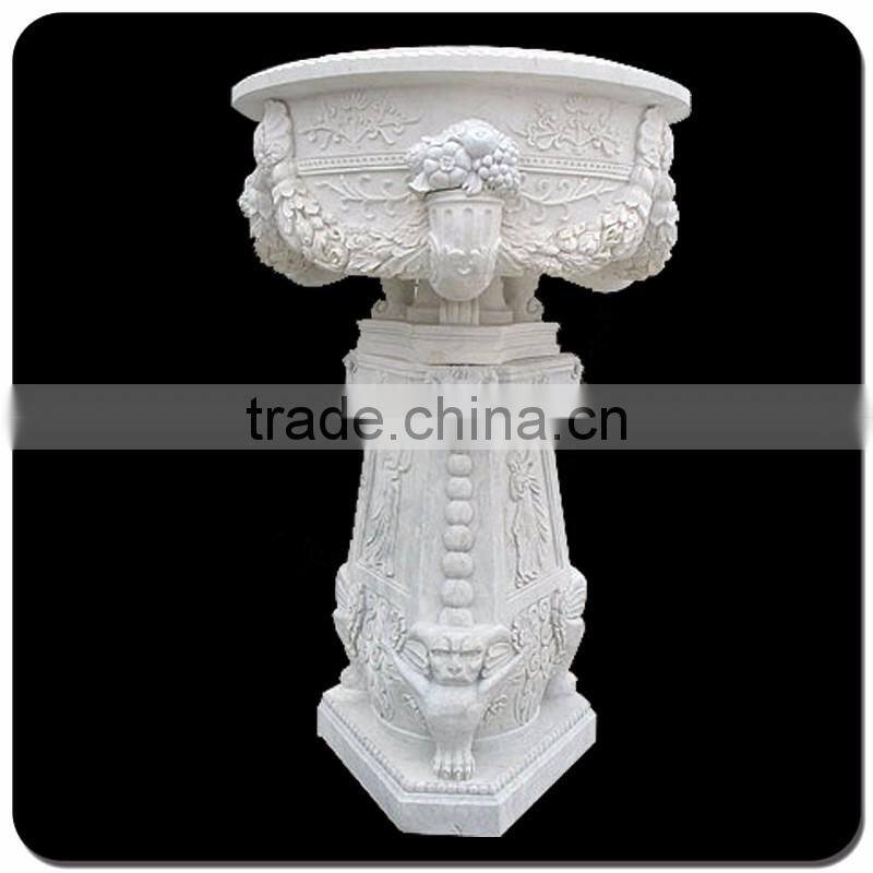 Exterior flower pots natural stone flowerpot for garden