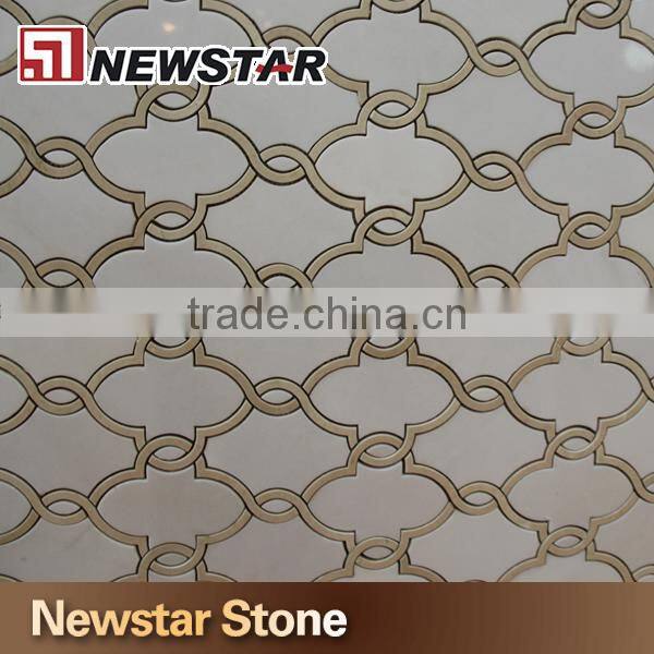 Newstar natural stone tiles floor marble waterjet medallion