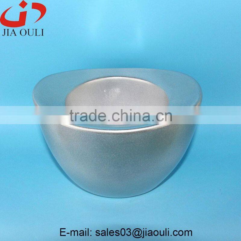 Silver and gold ingot shape planters pots, plant pots