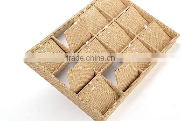 Linen jewelry display neck stands jewelry display tray