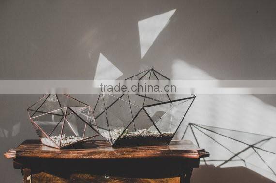 Terrarium Large Strange Geometric triangle shape Staine Glass terrarium Succulent Flowerpot