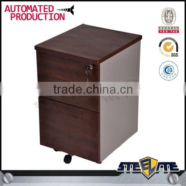 3 drawer lockable nightstand drawer cabinet / mobile pedestal cabinet