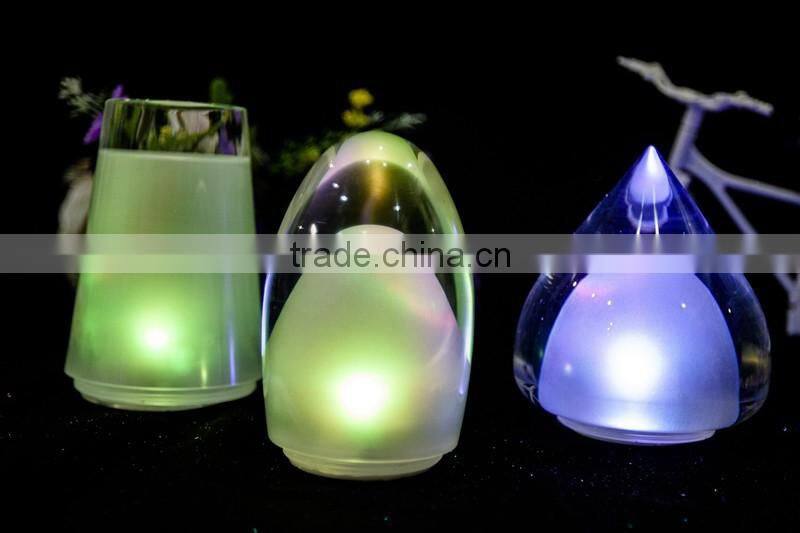 clear acrylic crystal bar LED RBG color changing table lamp