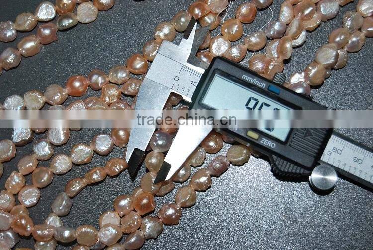 AAA 9-10 mm colored baroque freshwater pearl strand