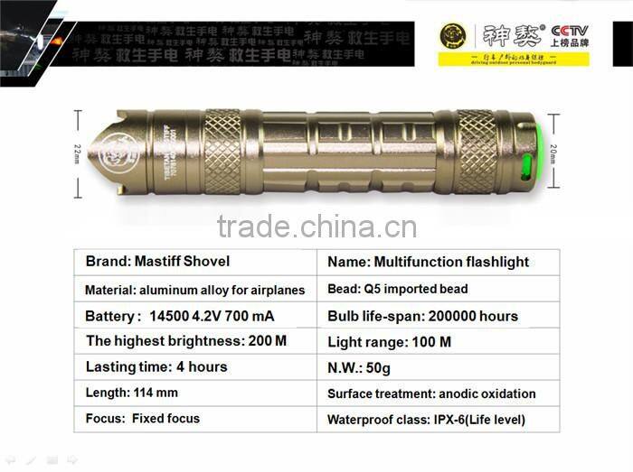 Powerful Outdoor Camping LED Flashlight Rechargeable Aerospace Alluminium Alloy Flashlight Warning Light Working Light