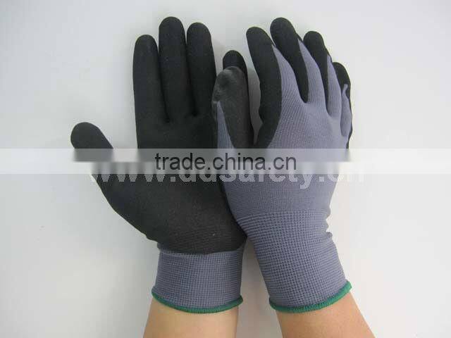 DDSAFETY Big Discount Luva Nitrilo Revestido Grey Nylon Shell Safety Gloves