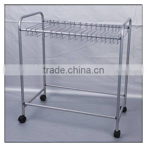 Rolling Pants hanger/ Rolling Pant Trouser Trolley hanger/metal Pants hanger