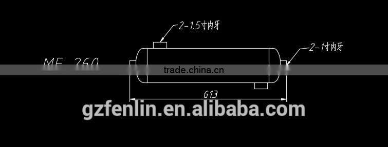 stainless steel swimming pool shell tube heat exchanger