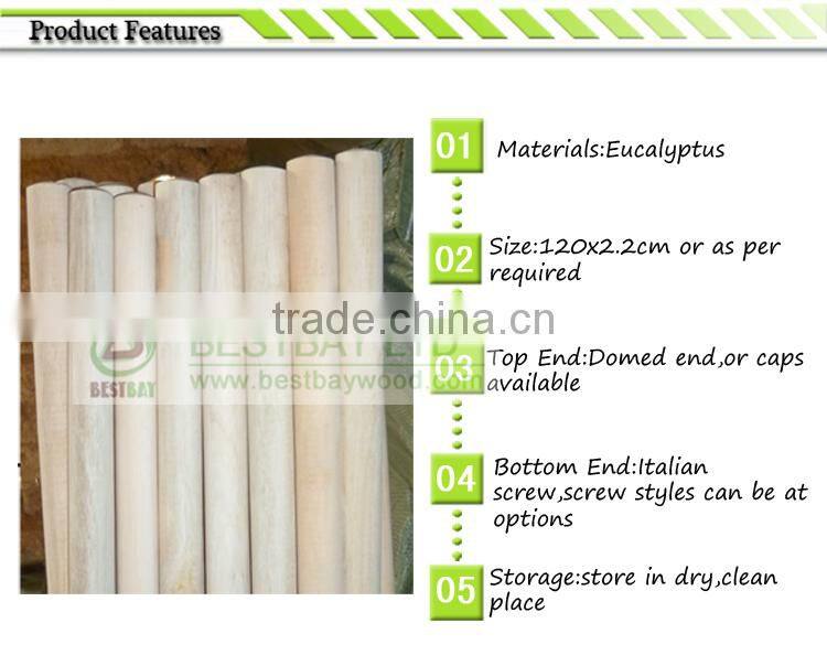 Chinese broom stick natural wood
