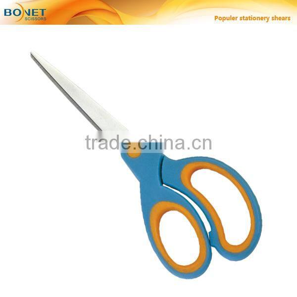 S62003 sharp knife edge design colorful and soft grip stationery scissors