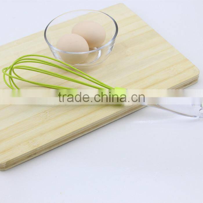 Soft Acrylic Handle Light Green Silicone Egg Whisk