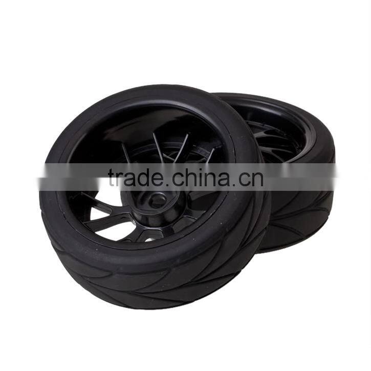 New Price of Car Tires Car Wheel 6111 1/10 ON ROAD RC CAR Wheel Rim & Tyre Black