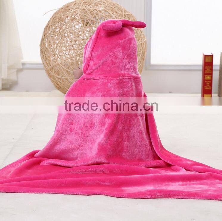 Wholesale animal shape baby bathrobe with hood baby blankets