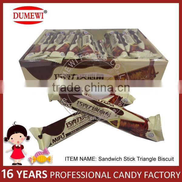 Chocolate Sandwich Triangle Stick Biscuit