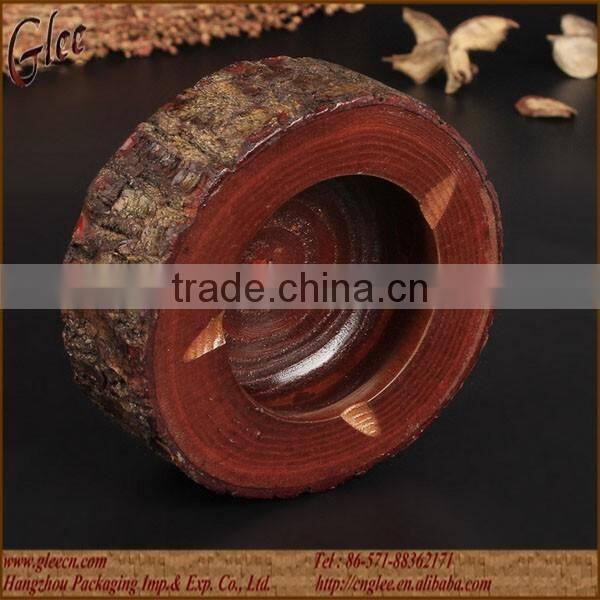 Natural bark wood ashtray