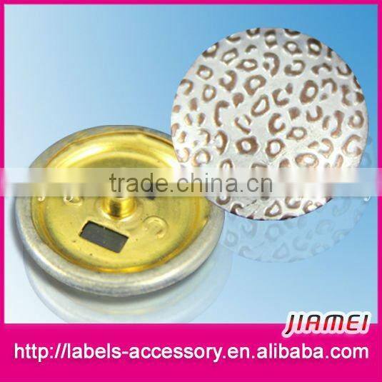 Fashionable jeans alloy plating snap button for garments