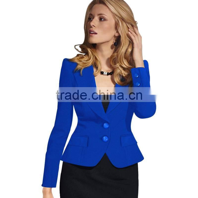 Hot sale ladies two pieces short sleeve blazer and skirt set women office business suit